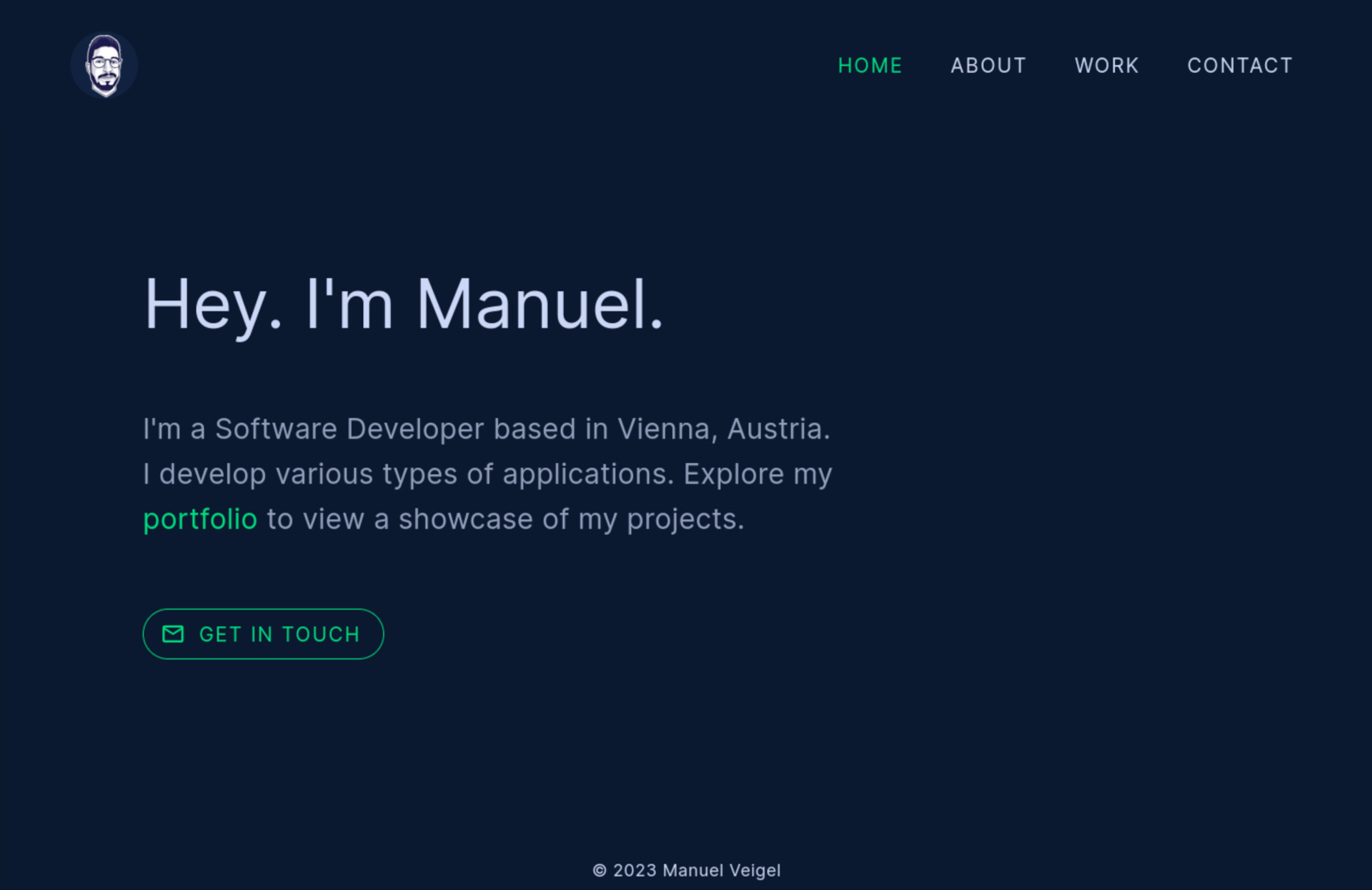 Personal Website screenshot